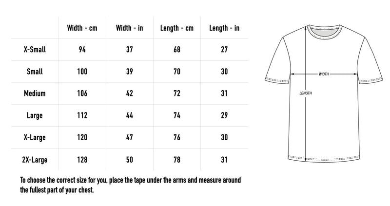 Size chart for Monsters T-Shirt - Black
